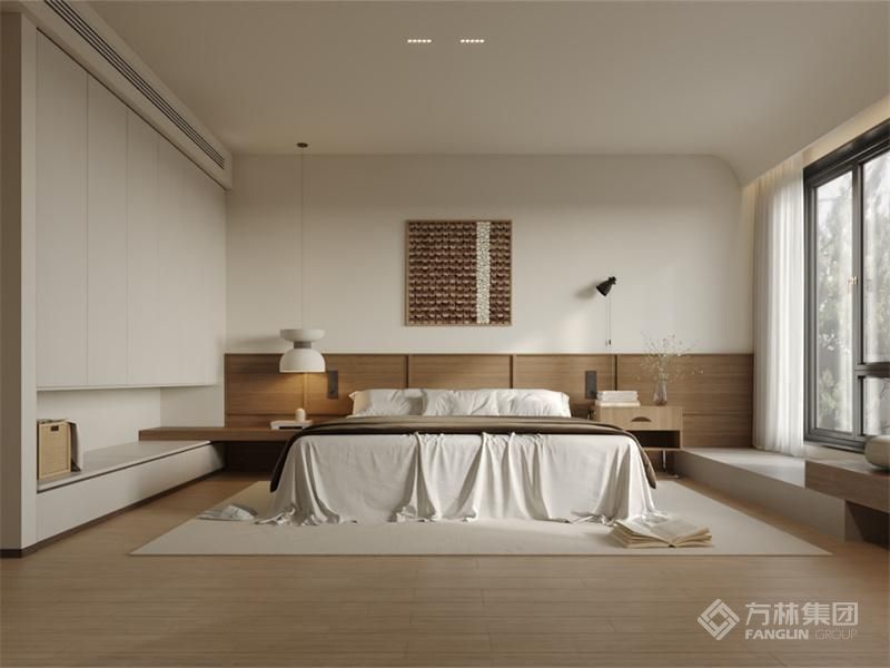 棚面平棚点缀弧角设计，强调线条的简洁与几何形状的运用；与其他家具、饰品相搭配，营造统一的风格；增加空间的立体感和纵深感。